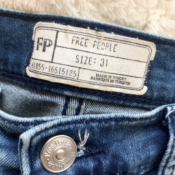 Free People Distressed Denim Jeans - Picture 4 of 7